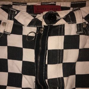 LF Skirts - Checkered denim skirt LF Skirts - Checkered denim skirt